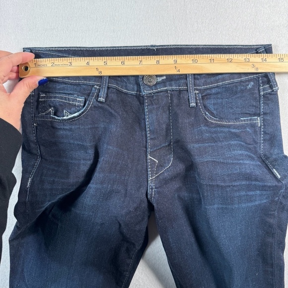 True Religion Jeans Womens 28 Blue Skinny Mid Rise Dark Wash - Picture 6 of 12